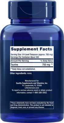 Life Extension Taurine Powder (Formerly L-Taurine Powder)