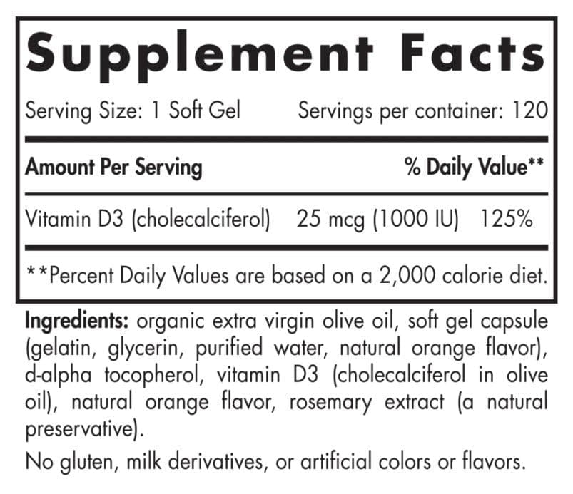 Nordic Naturals Vitamin D3 1,000 IU
