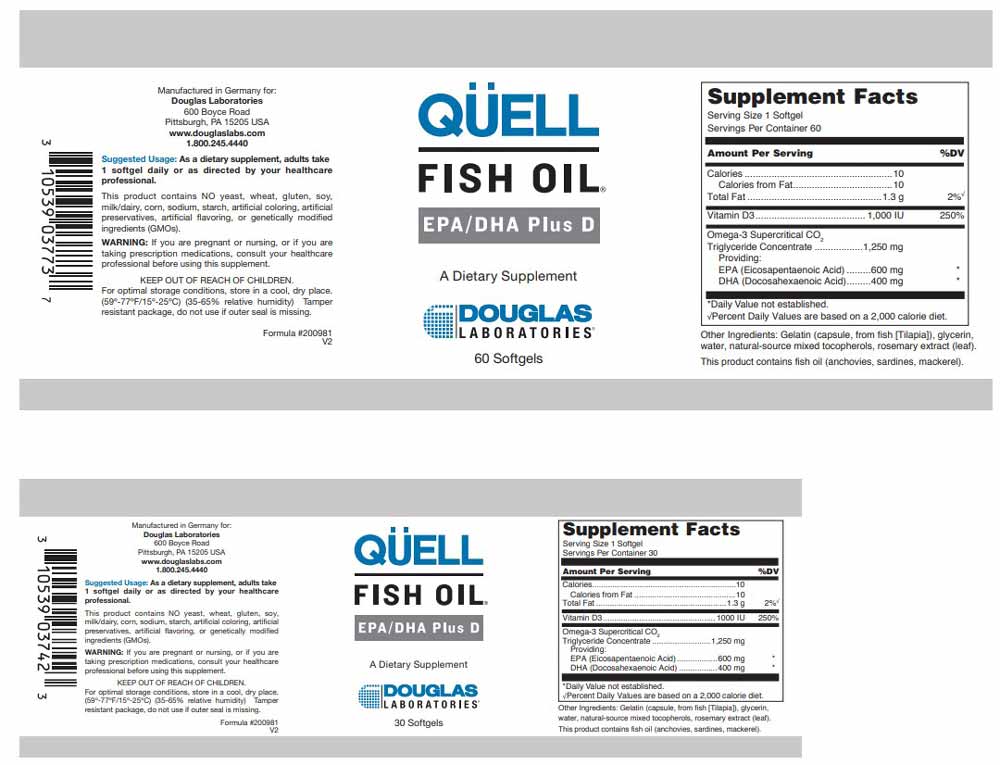 Douglas Laboratories QUELL Fish Oil - EPA/DHA Plus D