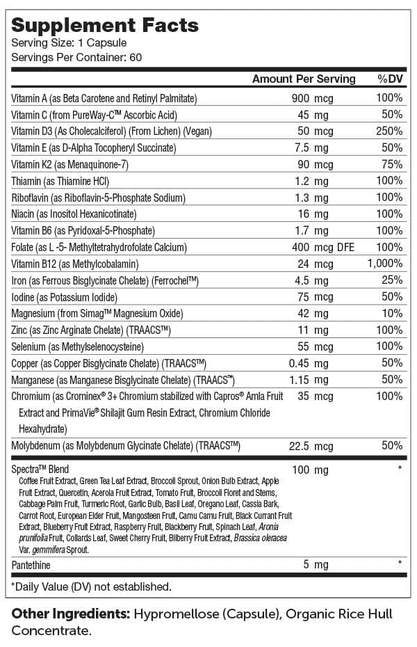 Advanced Nutrition By Zahler Multivitamin One Daily