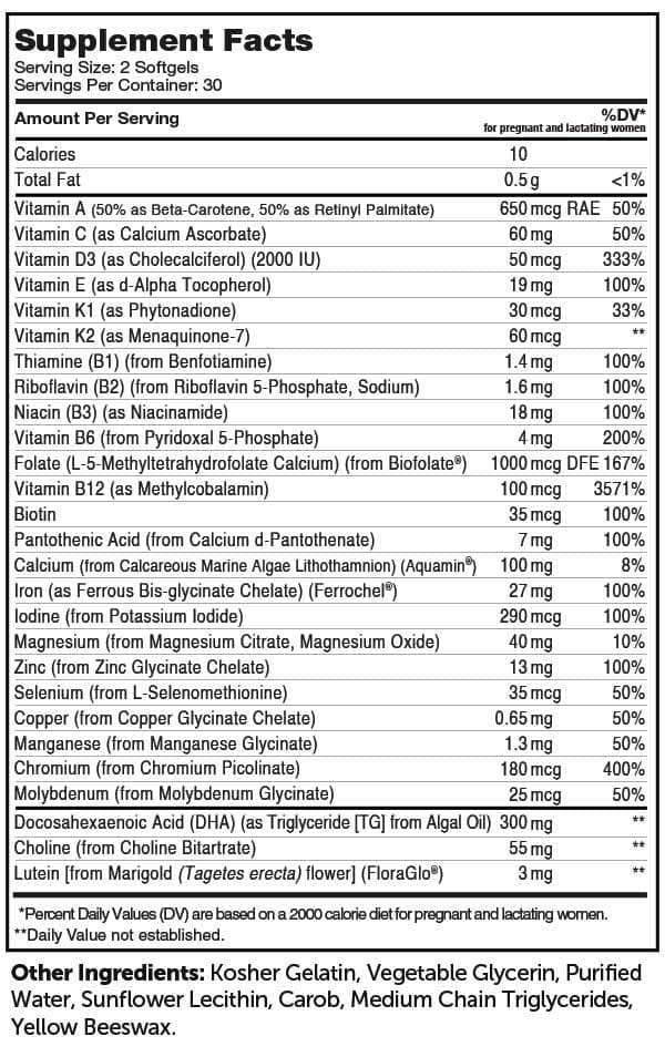 Advanced Nutrition By Zahler Prenatal +DHA