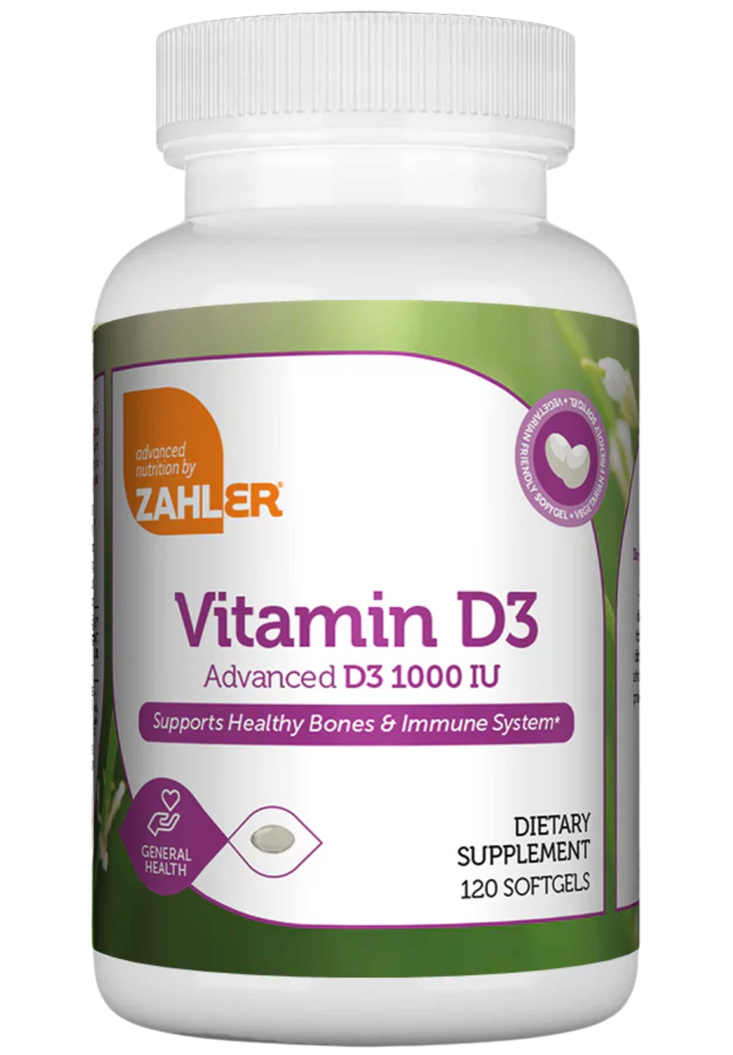 Advanced Nutrition By Zahler Vitamin D3 1000 IU Softgels