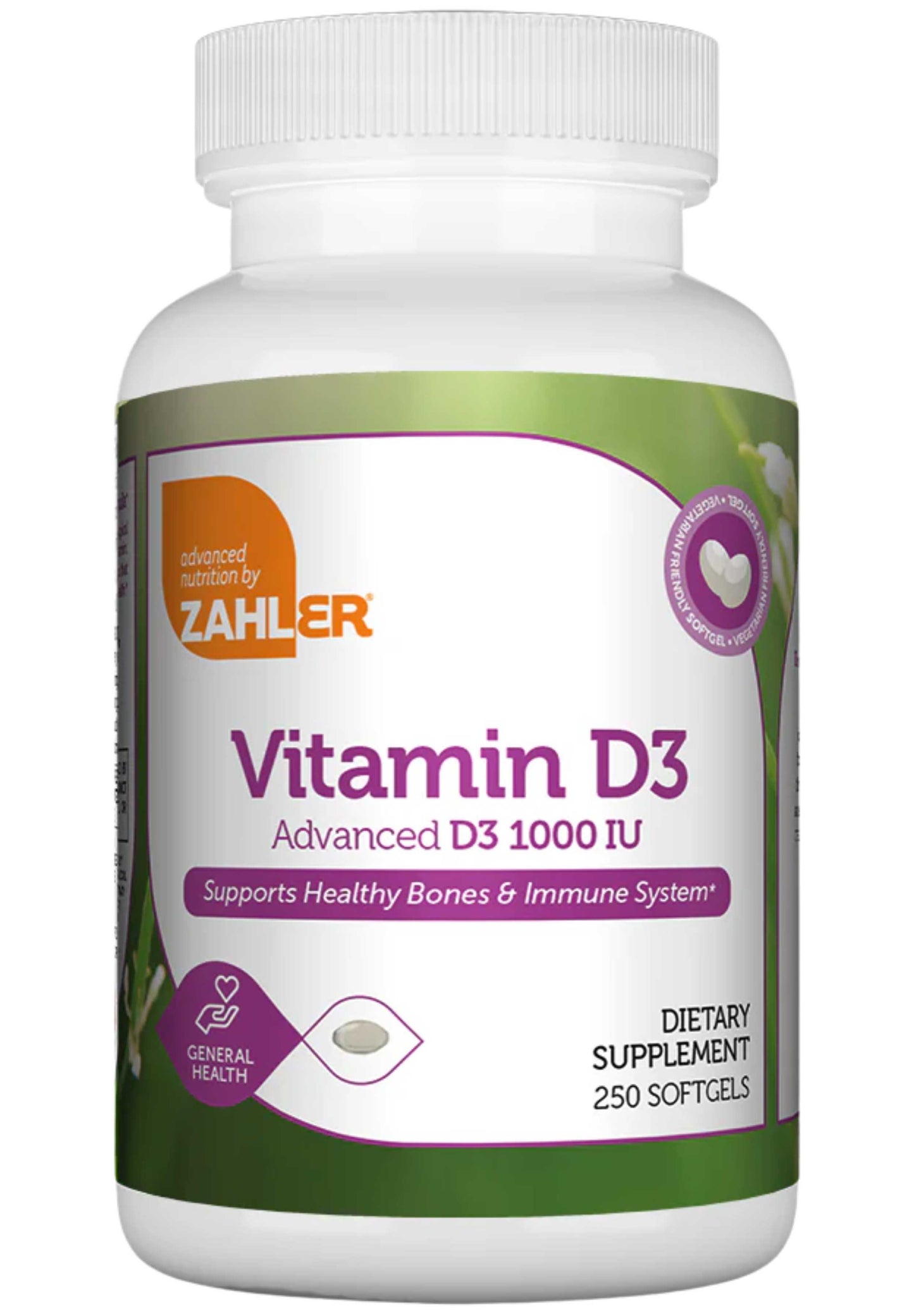 Advanced Nutrition By Zahler Vitamin D3 1000 IU Softgels