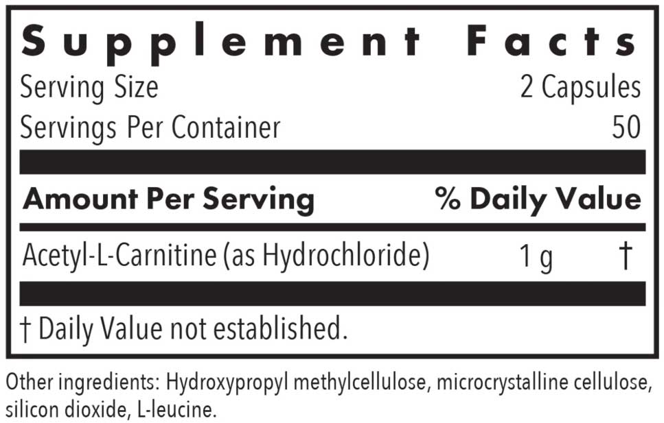 Allergy Research Group Acetyl-L-Carnitine 500 mg