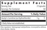 Allergy Research Group Acetyl-L-Carnitine 500 mg