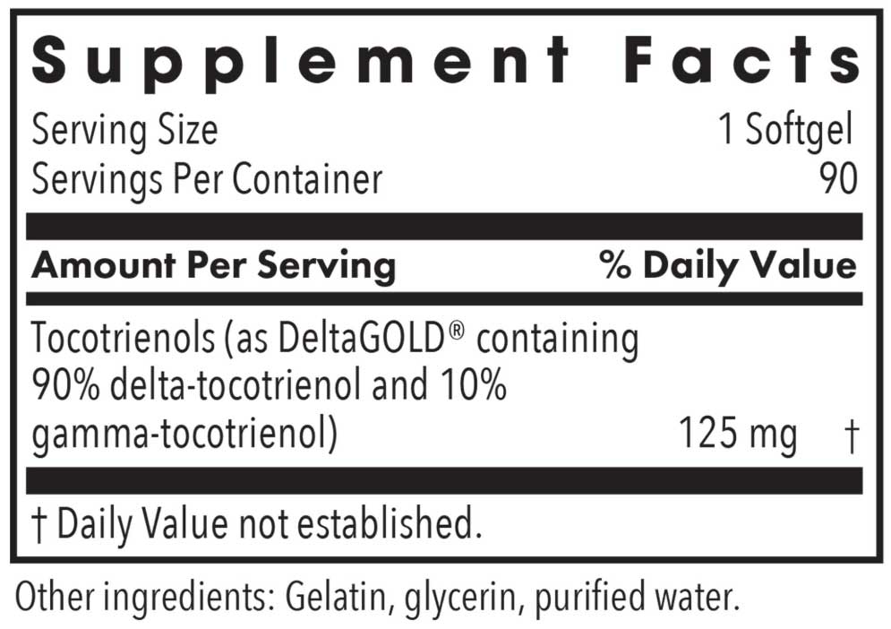 Allergy Research Group Delta-Fraction Tocotrienols