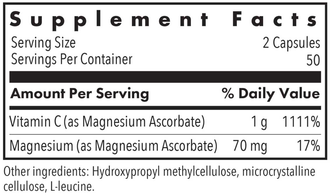 Allergy Research Group Magnesium Ascorbate
