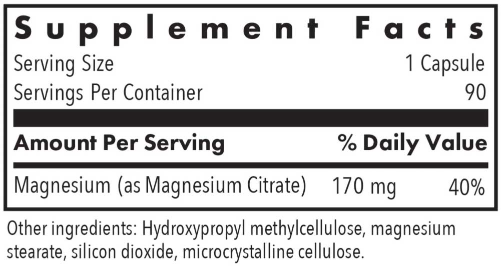 Allergy Research Group Magnesium Citrate