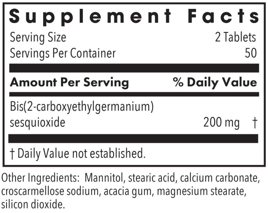 Allergy Research Group Organo-Germanium Ge-132