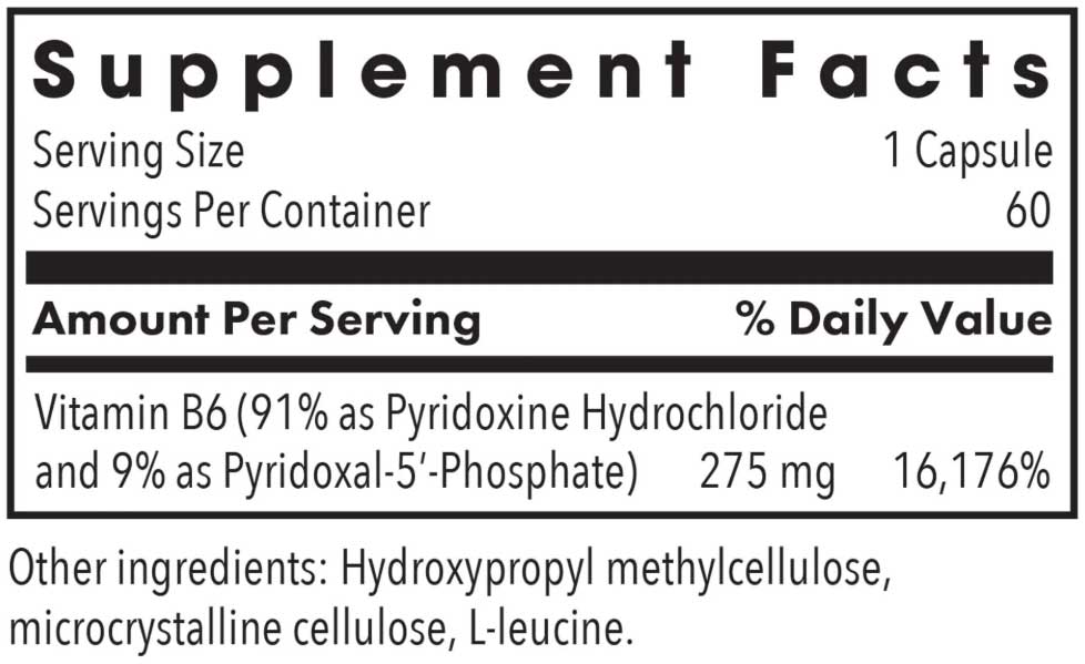 Allergy Research Group Pyridoxine P5P