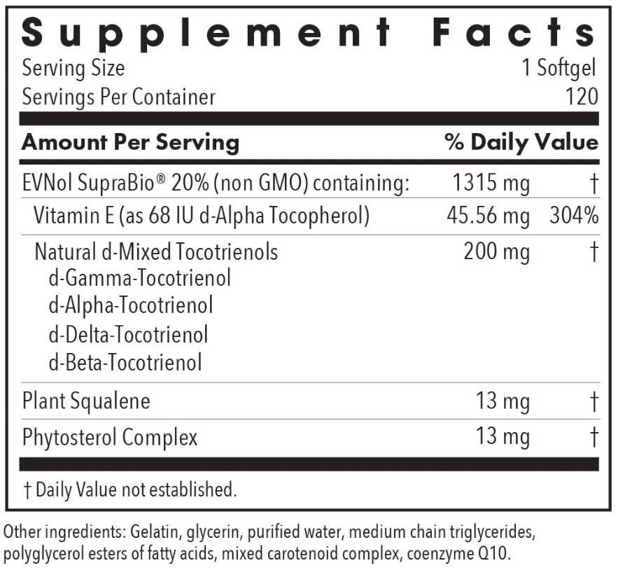 Allergy Research Group Tocomin SupraBio Tocotrienols 200 mg