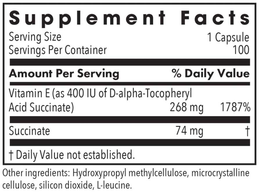 Allergy Research Group Vitamin E Succinate