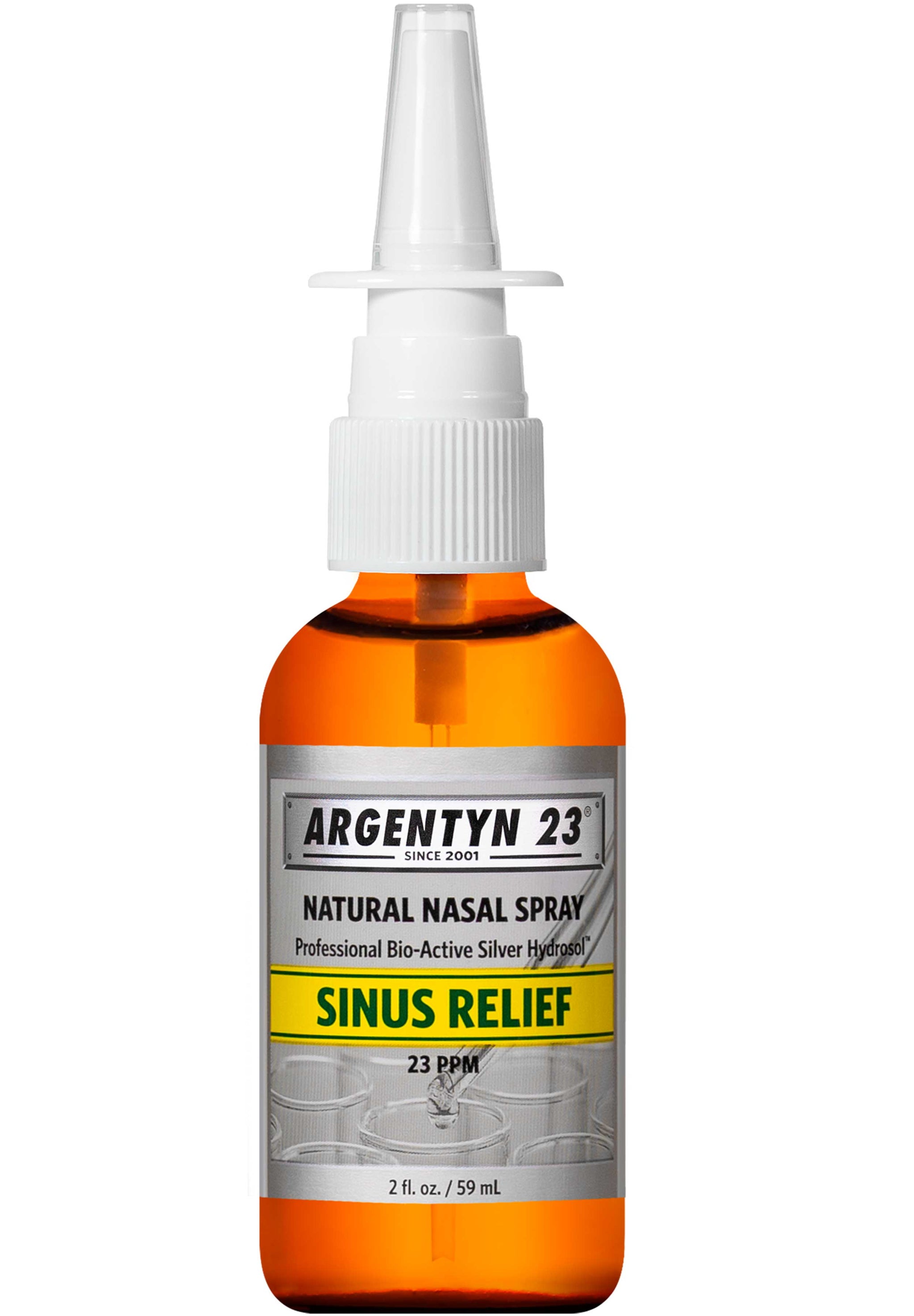 Argentyn 23 Professional Bio-Active Silver Hydrosol Natural Nasal Spray, Sinus Relief