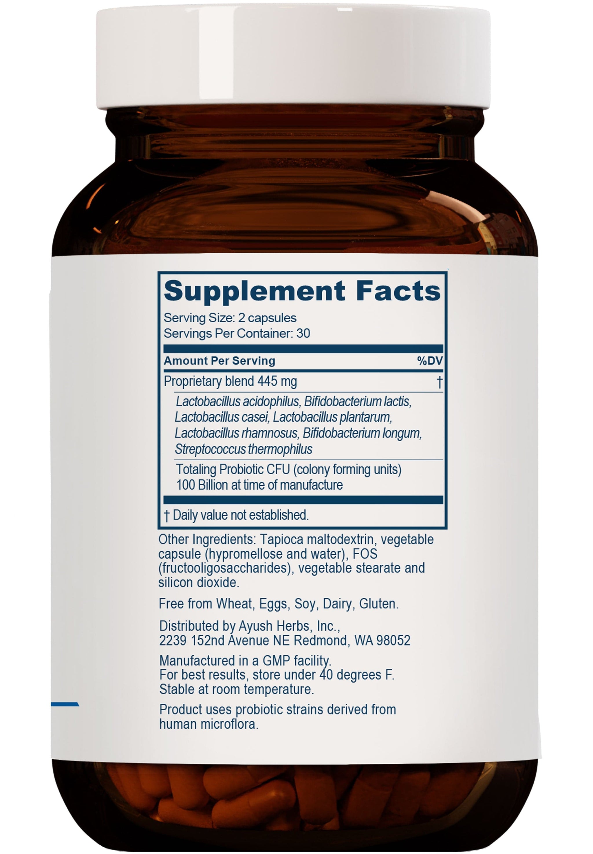 Ayush Herbs Probiotic 100B