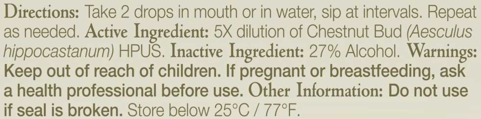 Bach Flower Remedies Chestnut Bud