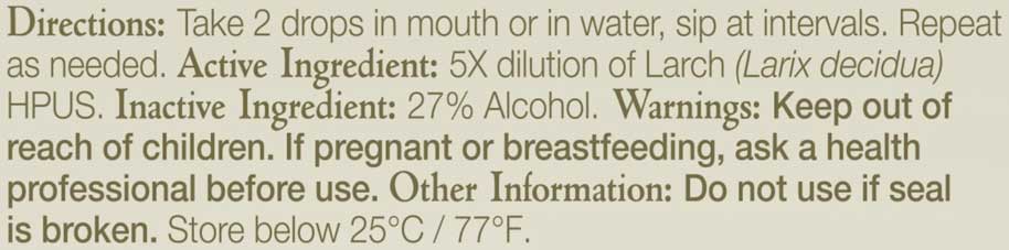 Bach Flower Remedies Larch