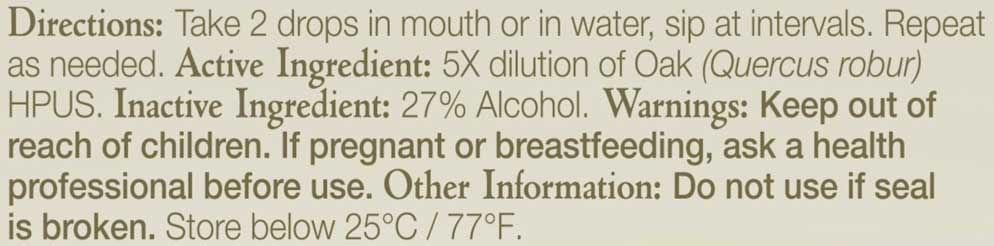 Bach Flower Remedies Oak