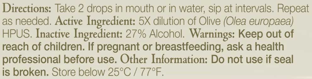 Bach Flower Remedies Olive