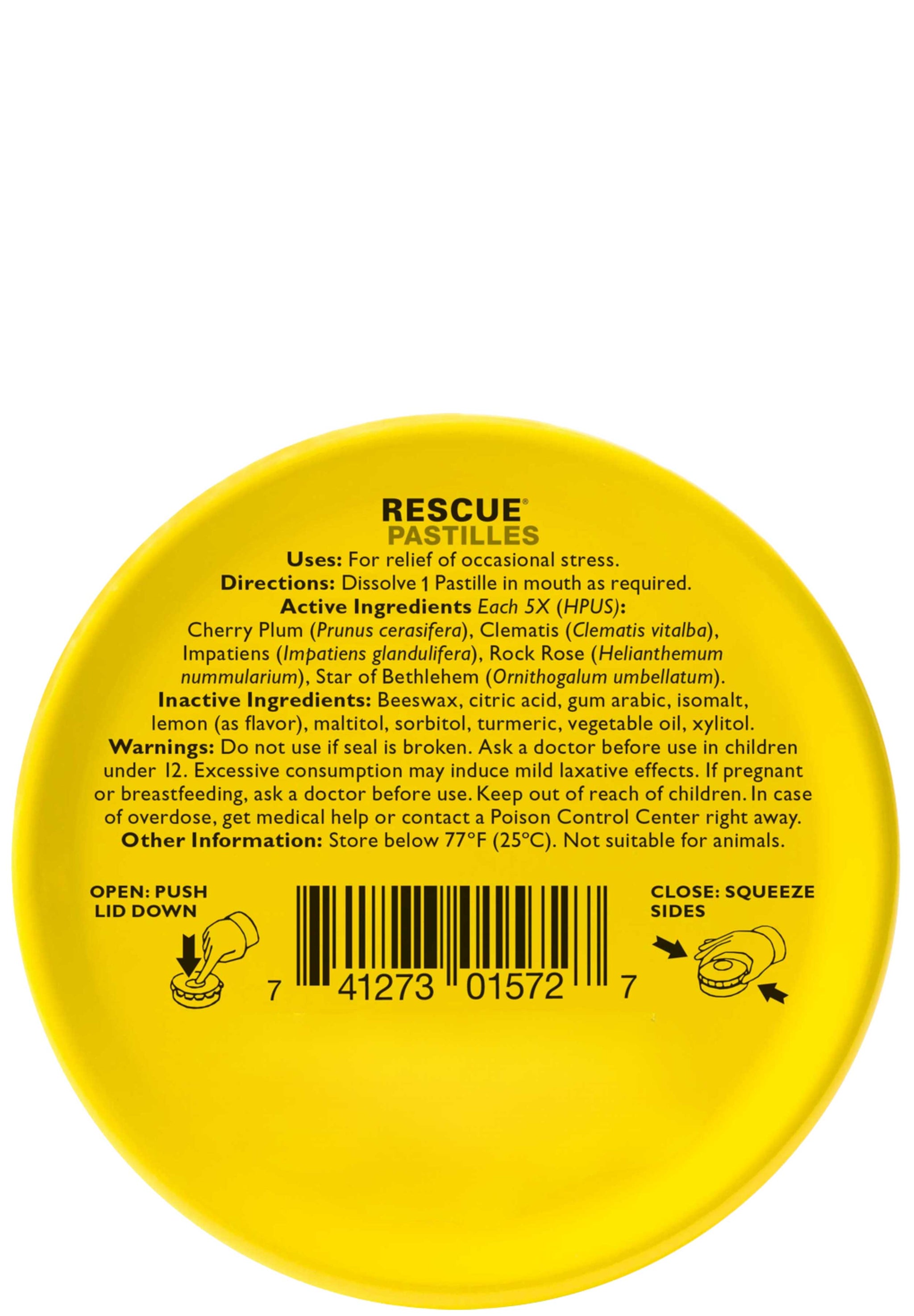 Bach Flower Remedies Rescue Pastilles Lemon