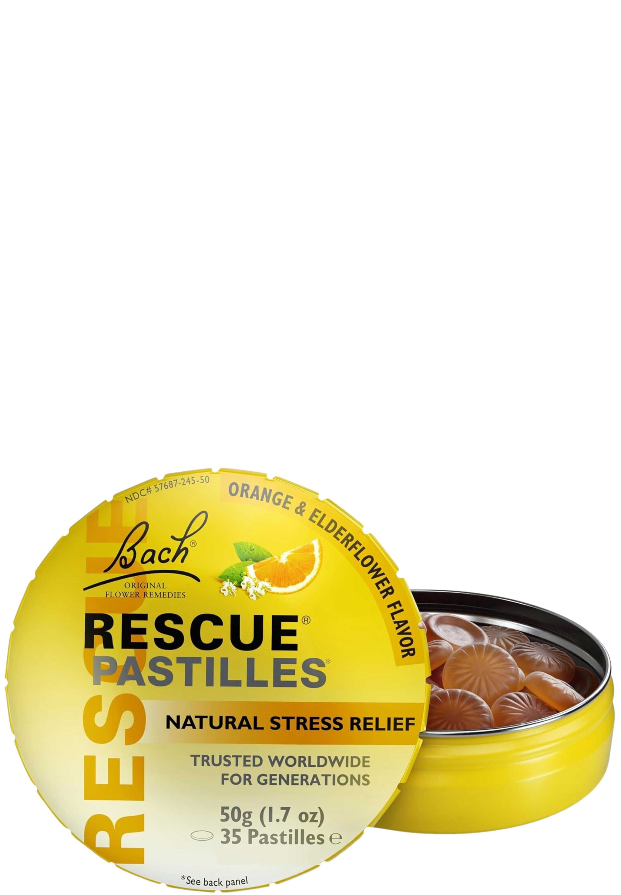 Bach Flower Remedies Rescue Pastilles Orange and Elderflower