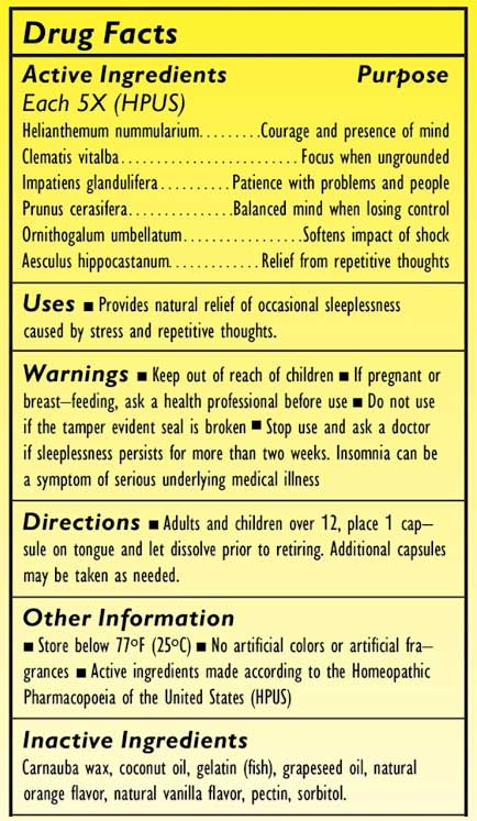 Bach Flower Remedies Rescue Sleep Liquid Melts