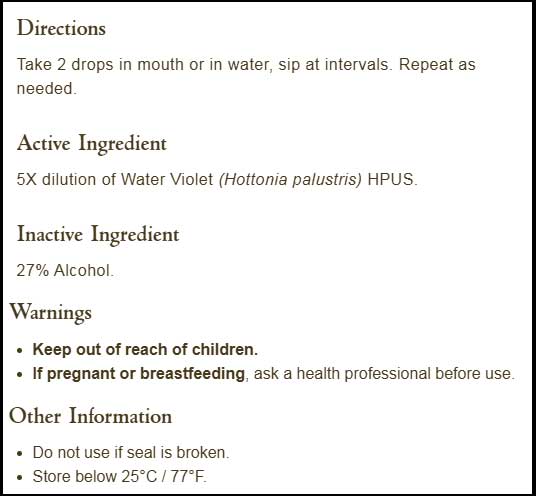 Bach Flower Remedies Water Violet