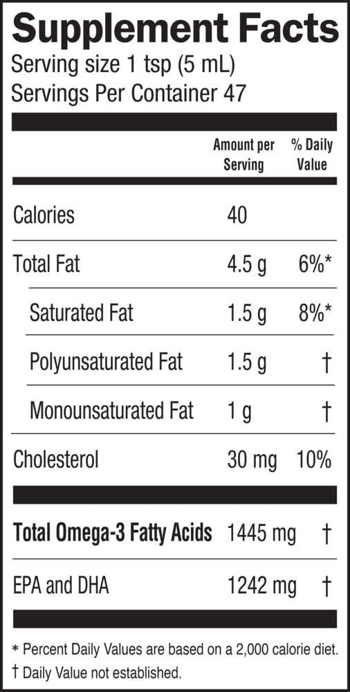 Barlean's Organic Oils Fresh Catch® Orange Flavor Fish Oil
