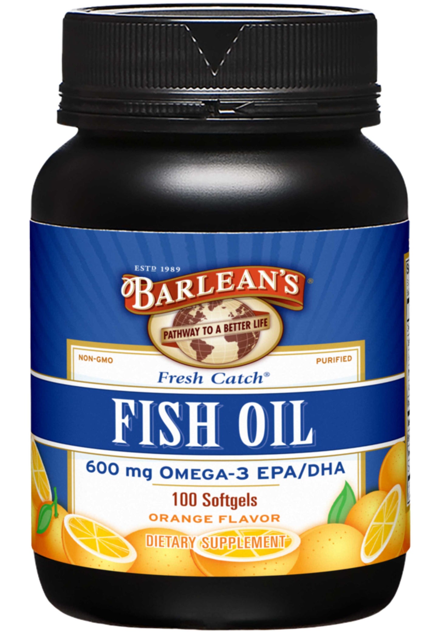 Barlean's Organic Oils Fresh Catch® Orange Flavor Fish Oil Softgels