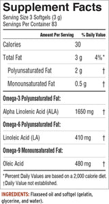 Barlean's Organic Oils Fresh Flax Oil Softgels