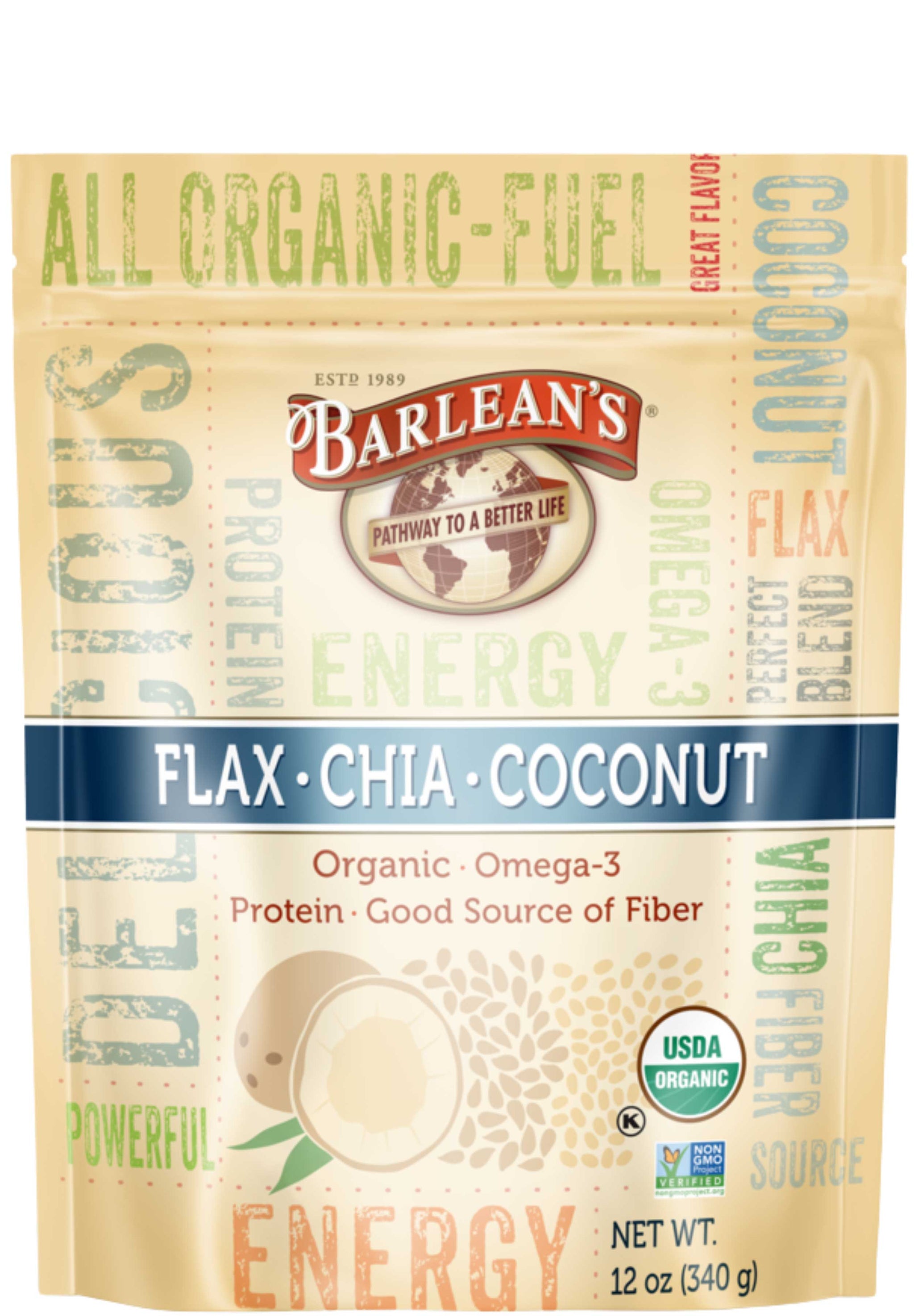 Barlean's Organic Oils Organic Flax Chia Coconut Seed Blend