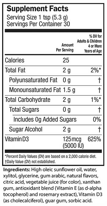 Barlean's Organic Oils Seriously Delicious Liquid Vitamin D3 Strawberry Milkshake