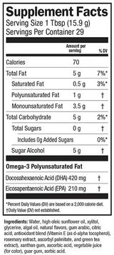 Barlean's Organic Oils Seriously Delicious Omega-3 from Algae Oil Pink Lemonade