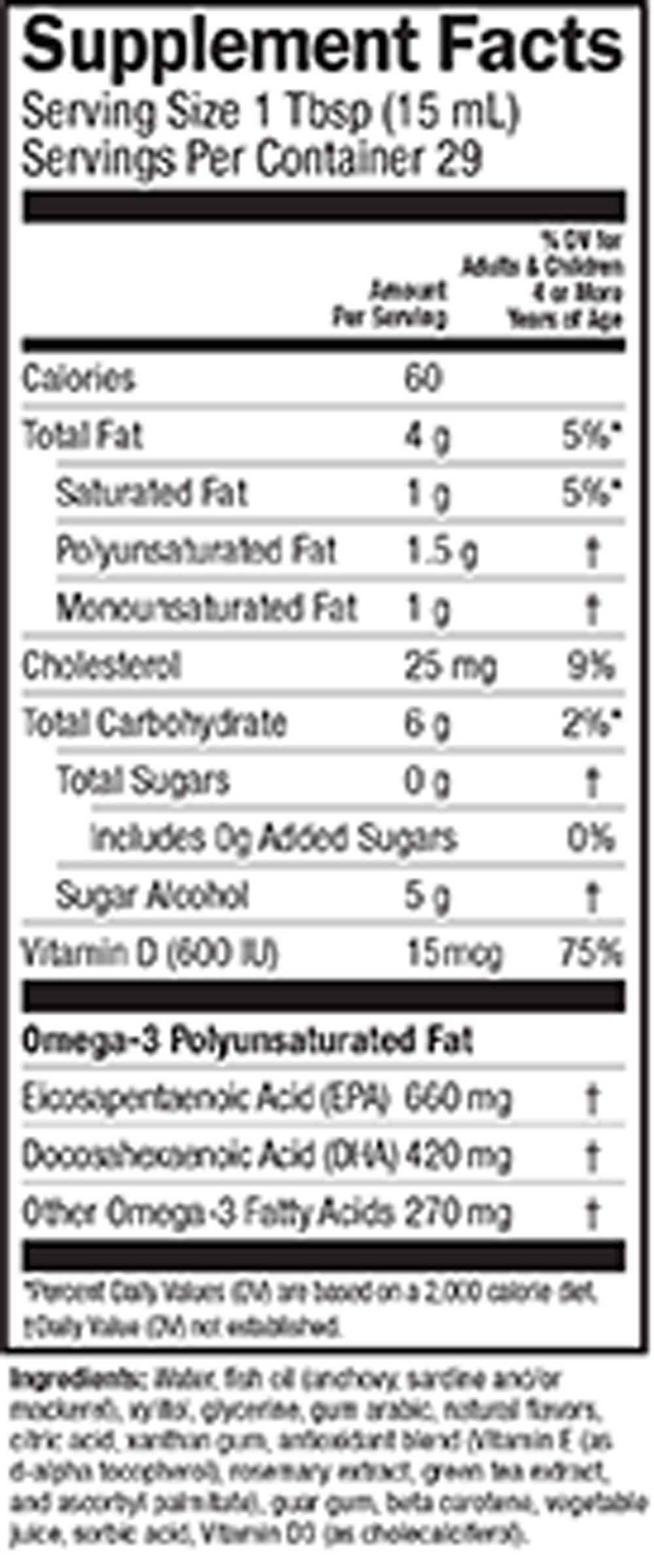 Barlean's Organic Oils Seriously Delicious™ Omega-3 Fish Oil Mango Peach Smoothie