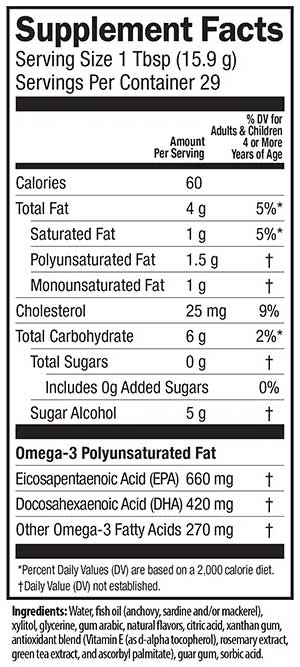 Barlean's Organic Oils Seriously Delicious Omega-3 Fish Oil Piña Colada