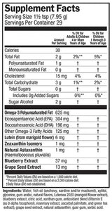 Barlean's Organic Oils Seriously Delicious Omega Pals Hooty Fruity Tangerine Fish Oil + Eye Nutrition