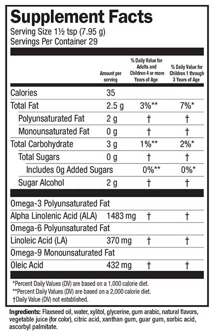 Barlean's Organic Oils Seriously Delicious Omega Pals Sensational Straw-nana Flax Oil