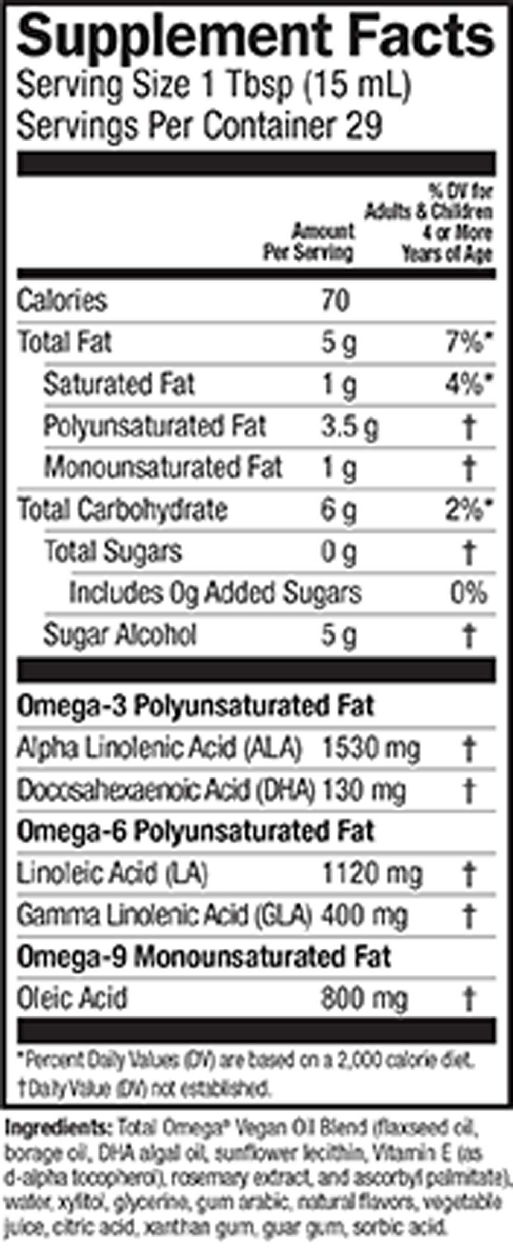 Barlean's Organic Oils Seriously Delicious™ Total Omega® Vegan Pomegranate Blueberry Smoothie