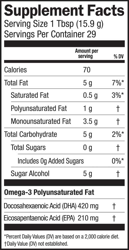 Barlean's Organic Oils Seriuosly Delicious Omega-3 from Algae Oil Ginger Peach