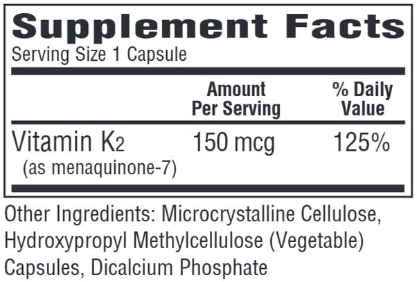 Bio-Tech Pharmacal MK-7 (Vitamin K2) 150 mcg