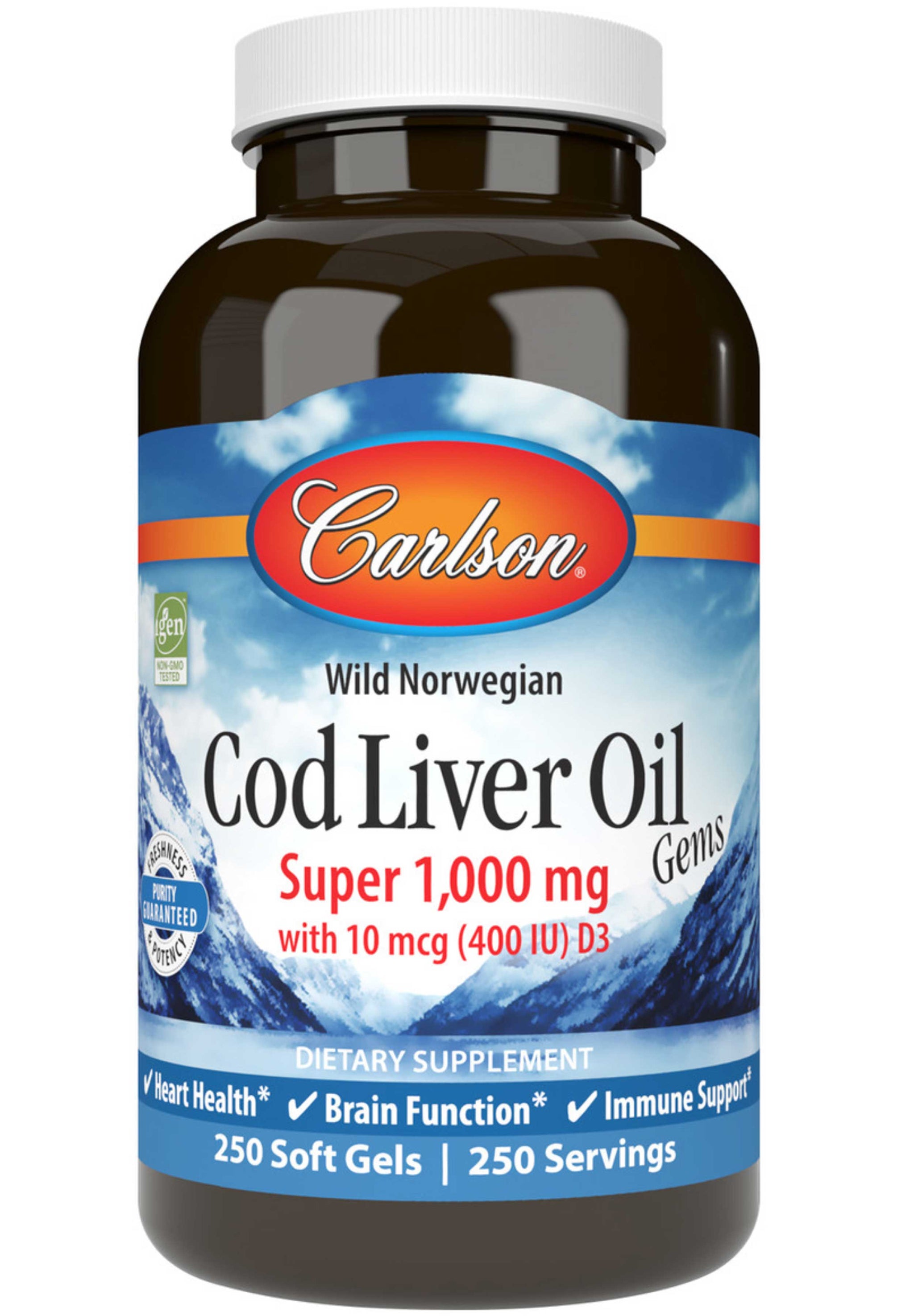 Carlson Labs Cod Liver Oil Gems™ Super 1,000 mg
