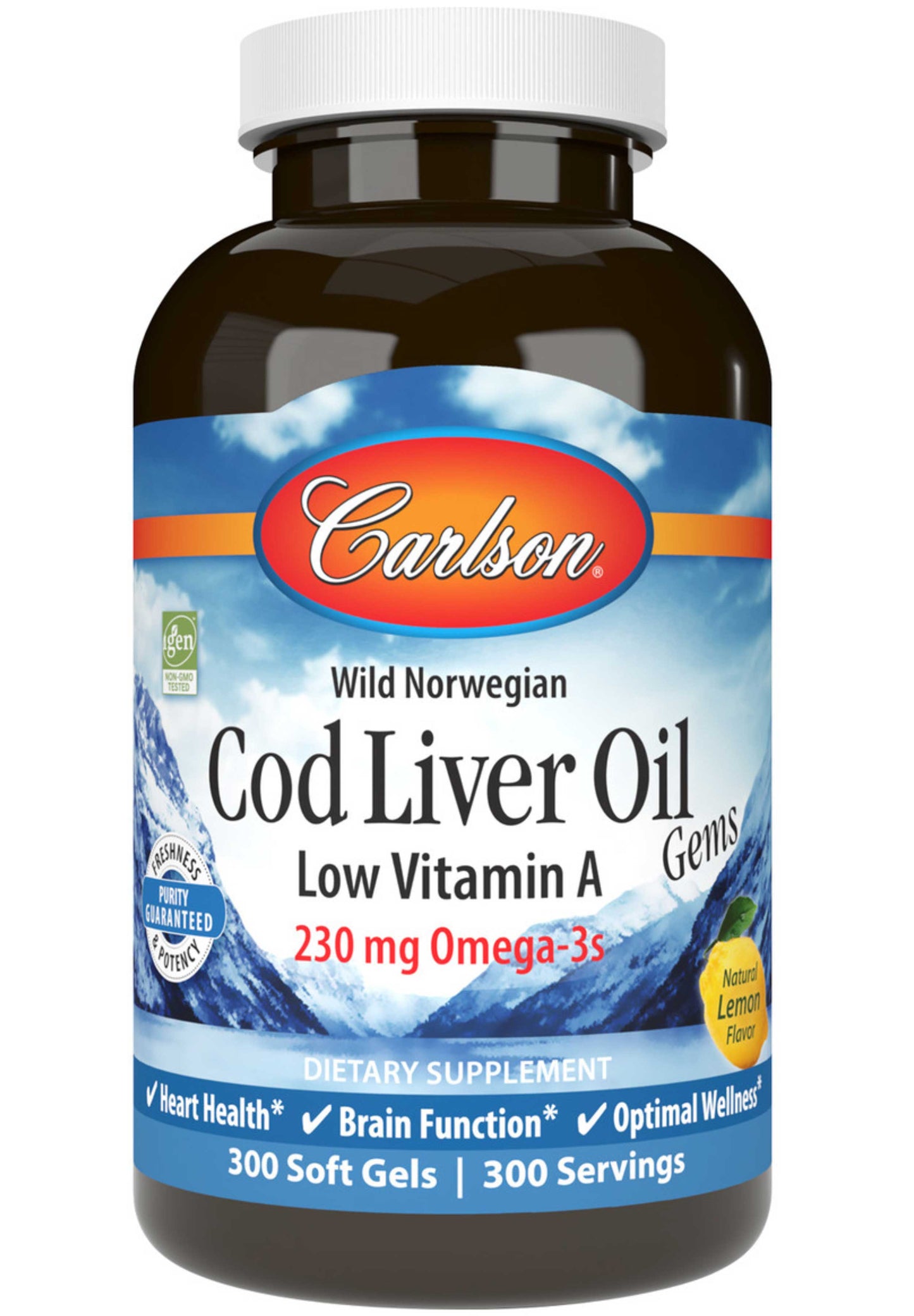 Carlson Labs Cod Liver Oil Gems Low Vitamin A