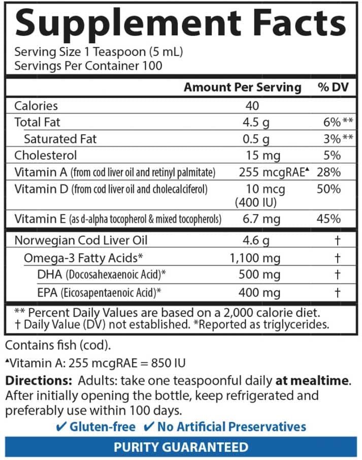 Carlson Labs Cod Liver Oil, Natural