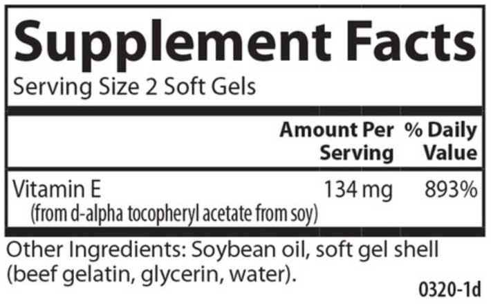Carlson Labs E-Gems 200 IU (134 mg)