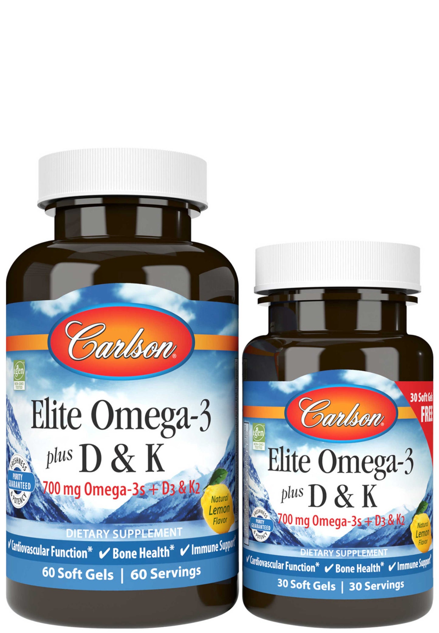 Carlson Labs Elite Omega-3 plus D & K