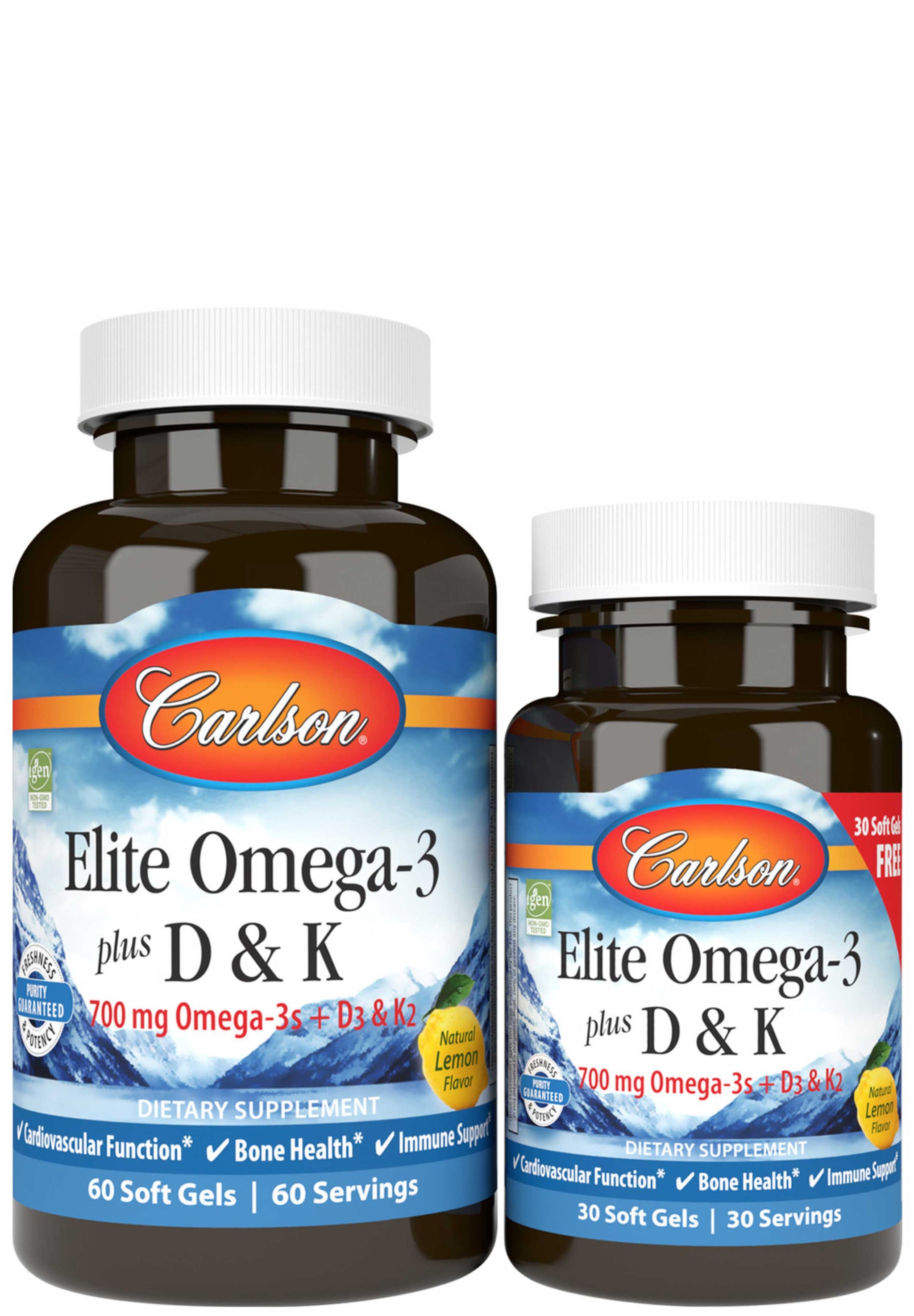 Carlson Labs Elite Omega-3 plus D & K