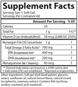Carlson Labs Elite Omega-3 plus D & K