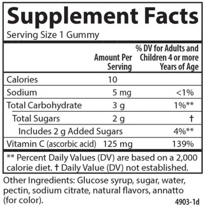 Carlson Labs Kid's Vitamin C Gummies 125 mg