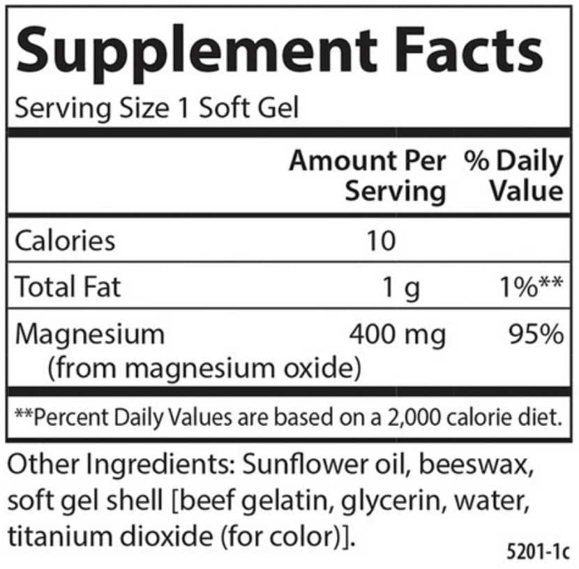 Carlson Labs Magnesium Gels 400 mg