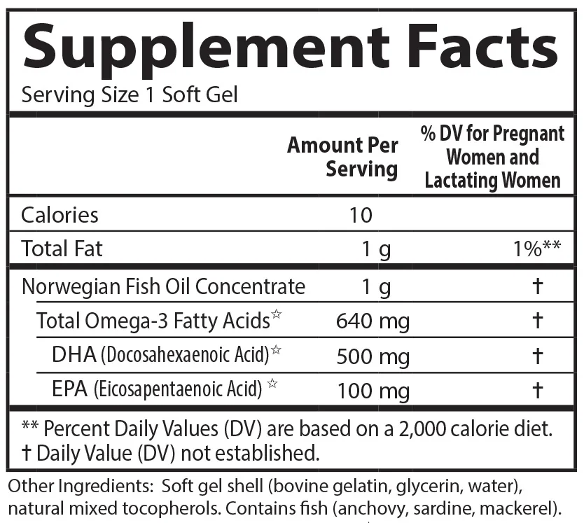 Carlson Labs Mother's DHA 500 mg