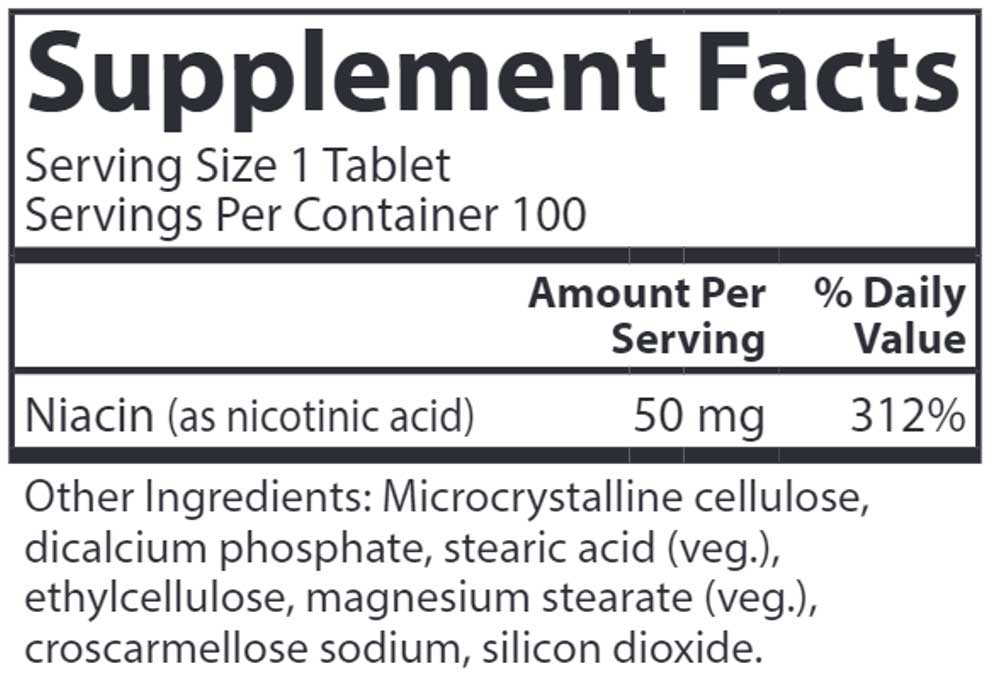 Carlson Labs Niacin 50 mg